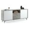 Credenza bianca e cemento 184x45x77h cm 2 ante e 2 cassetti - Azis