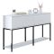 Credenza bianca e nera 150x30x80h cm 2 ante - Basilia