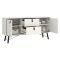 Credenza bianca e nera 150x40x72h cm 2 ante e 2 cassetti - Manyi