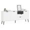 Credenza bianca e nera 195x39x81h cm 3 ante e 3 cassetti - Anima