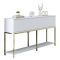 Credenza bianca e oro 150x30x80h cm 2 ante - Basilia