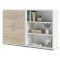 Credenza bianca e quercia 178x40x113h cm 2 ante e 2 cassetti - Albinea