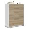 Credenza bianca e quercia 89x40x113h cm 4 cassetti - Anghiari