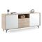 Credenza bianca e rovere 184x45x77h cm 2 ante e 2 cassetti - Azis