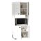 Credenza Bianco 2 Ripiani 4 Ante 60x31x140h cm, 5 Vani - Sestu