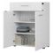 Credenza Bianco 2 Ripiani un Cassetto 79x35x97.5h cm, 3 Vani - Verduno