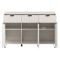 Credenza Bianco Crema 3 Ripiani 3 Cassetti 138x40x90.5h cm, 6 Vani - Paglieta