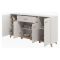 Credenza Bianco Crema Marrone Rovere 3 Ripiani un Cassetto 179.5x40x90.5h cm, 4 Ante - Illorai