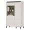 Credenza Bianco Crema Nero 4 Ripiani 6 Vani 93x40x135h cm, 2 Ante - Vignate