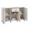Credenza Bianco Crema Nero un Cassetto 3 Ripiani 138x40x90h cm, Apertura Battente e Scorrevole - Laerru