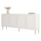 Credenza Bianco Crema oro 2 Ripiani 4 Vani 180x35x80h cm, 4 Ante - Torno