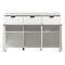 Credenza Bianco Grigio Chiaro 3 Ripiani 3 Cassetti 138x40x90.5h cm, 3 Ante - Paglieta