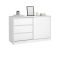 Credenza bianco lucida 118x50x75h cm 1 anta e 3 cassetti - Bebinca