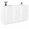 Credenza bianco lucida 142x44x86h cm 2 ante e 3 cassetti - Aydee