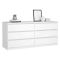 Credenza bianco lucida 153x50x68h cm 6 cassetti - Joyce