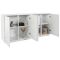 Credenza bianco lucida 180x41x86h cm 4 ante - Aulina