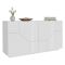 Credenza bianco lucida 200x43x86h cm 4 ante - Ania