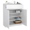 Credenza bianco lucida 80x40x100h cm 2 ante e 1 cassetto - Genziana