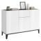 Credenza bianco lucida e ardesia 120x40x82h cm 3 ante e 1 cassetto - Albatross
