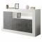 Credenza bianco lucida e ardesia 138x42x86h cm 3 ante - Dolphin