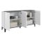 Credenza bianco lucida e ardesia 160x40x82h cm 4 ante - Ashley