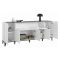 Credenza bianco lucida e ardesia 200x40x82h cm 6 ante - Amour