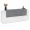 Credenza bianco lucida e ardesia 200x45x86h cm 7 ante - Astice