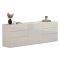 Credenza Bianco Lucido 6 Cassetti Un'anta 170x40x60.2h cm, Apertura Battente e Scorrevole - Agito