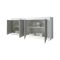 Credenza Bianco Lucido Grigio Cemento 2 Ripiani 4 Vani 207x43x86h cm, 4 Ante - Poli