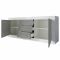 Credenza Bianco Lucido Grigio Cemento 3 Cassetti 2 Ripiani 210x42x85.8h cm, 2 Ante - Pasubio