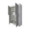 Credenza Bianco Lucido Grigio Cemento 3 Ripiani 4 Vani 101.4x42x161.2h cm, 4 Ante - Sampeyre