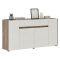 Credenza Bianco Marrone Noce un Cassetto 3 Ripiani 170x40x85h cm, Apertura Battente - Cirimido
