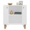 Credenza Bianco Marrone Rovere un Ripiano 2 Ante 72x36x73h cm, 2 Vani - Pontida