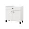 Credenza Bianco Nero 2 Ripiani un Cassetto 77x35x78h cm, 2 Ante - Pisac