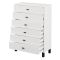 Credenza Bianco Nero un Ripiano 6 Cassetti 77x35x78h cm, 6 Vani - Otaval