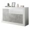 Credenza cemento e bianco lucida 138x42x86h cm 3 ante - Dolphin