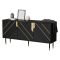 Credenza Cossogno, 154x40 h72 cm, Nero e Oro