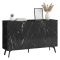 Credenza grigia 123x35x77h cm 6 ante - Earl
