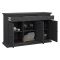 Credenza grigia 143x46x91h cm 3 ante e 3 cassetti - Asola
