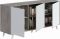 Credenza grigia chiaro e bianca porta piatti 153x39x72h cm 3 ante - Annina