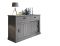 Credenza Grigio Rovere Grigio 2 Ripiani 2 Cassetti 138x50x95h cm, 2 Ante - Lupara