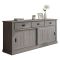 Credenza Grigio Rovere Grigio 2 Ripiani 3 Cassetti 220x50x95h cm, 2 Ante - Malonno