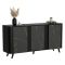 Credenza marmo e nera 150x42x70h cm 3 ante - Loreo