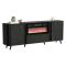 Credenza marmo e nera 190x40x68h cm 3 ante - Briano