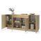Credenza Marrone Chiaro Marrone 4 Ripiani Apertura Battente 103x40x83h cm, 4 Ante - Halefa