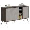 Credenza marrone e marmo 142x35x83h cm 3 ante - Arlene
