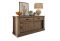 Credenza Marrone Noce 2 Ripiani 2 Cassetti 138x50x95h cm, 2 Ante - Lupara
