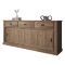 Credenza Marrone Noce 2 Ripiani 3 Cassetti 220x50x95h cm, 2 Ante - Malonno