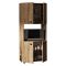 Credenza Marrone Noce 2 Ripiani 4 Ante 60x31x140h cm, 5 Vani - Sestu