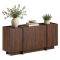 Credenza Marrone Noce 4 Ripiani 4 Ante 180x45x80h cm, 8 Vani - Nolova